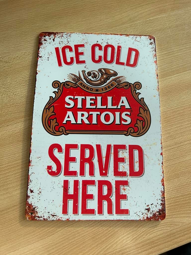 Vintage reclamebord Stella Artois, Enlèvement, Comme neuf