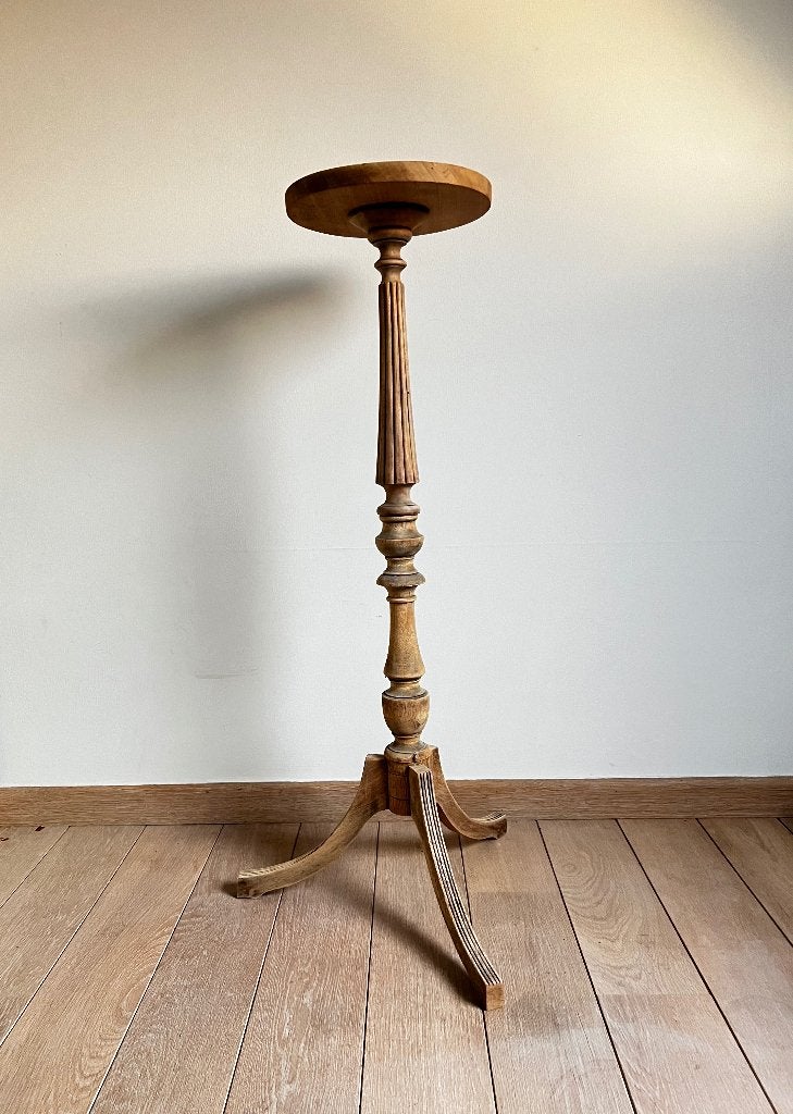 Hoge sokkel plantenstaander hout landelijke stijl Flamant, Antiek en Kunst, Ophalen