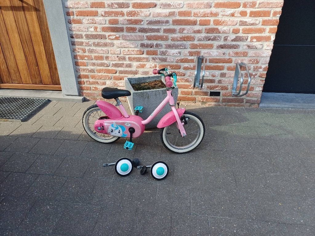 Kinderfiets meisje, Ophalen, Gebruikt, Decathlon, Zijwieltjes