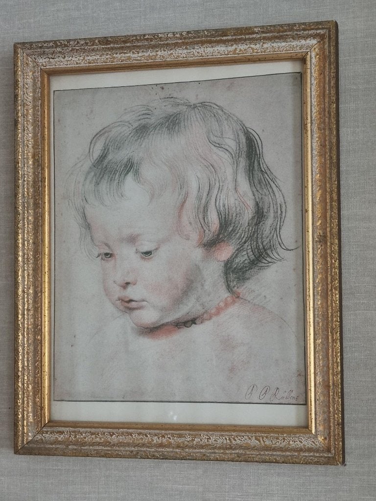 Reproductie portret jongen (Rubens), Antiek en Kunst, Kunst | Etsen en Gravures, Ophalen, Ingelijst, Portret, 1600 - 1699