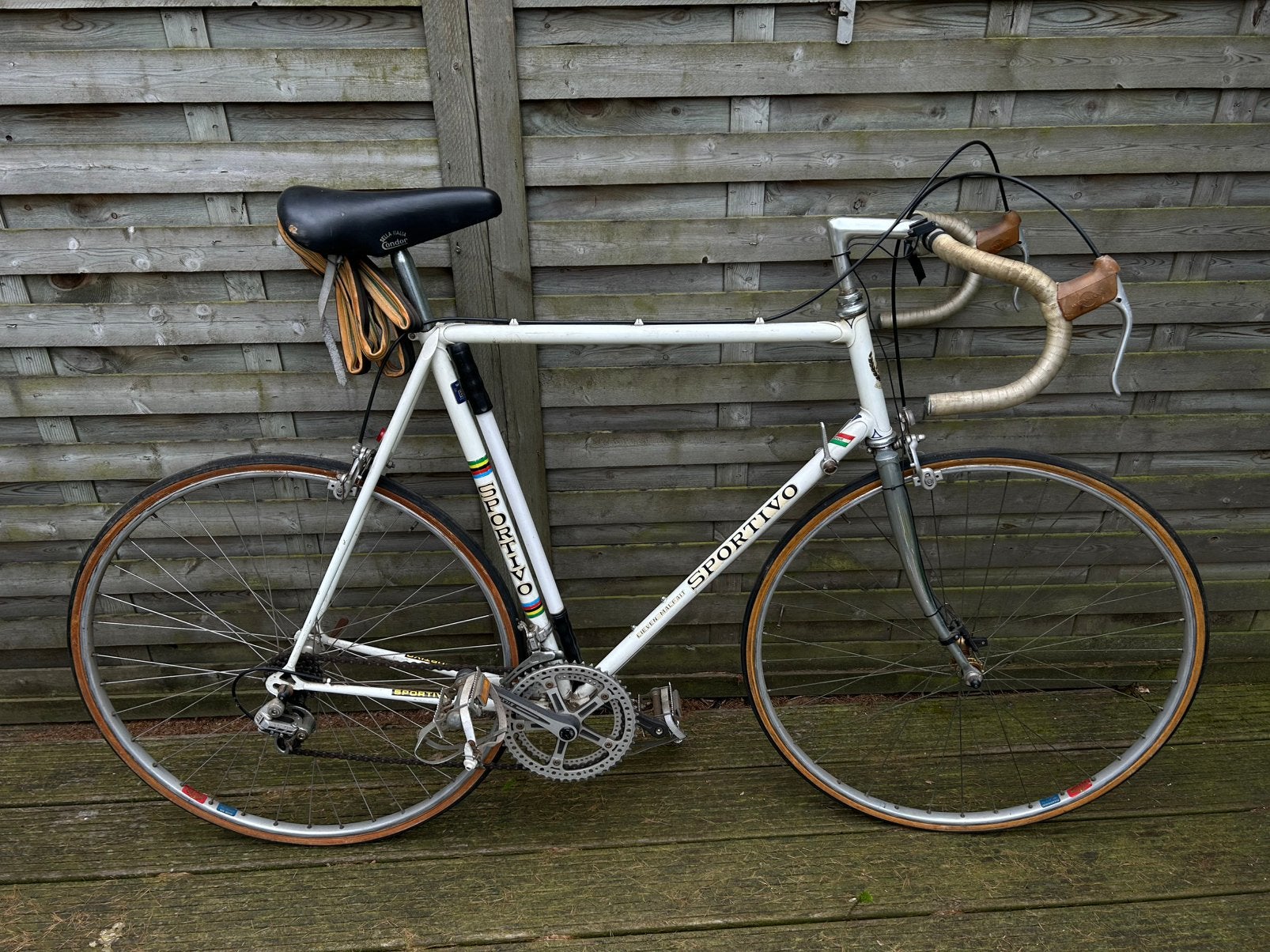 Vintage Sportivo stalen racefiets (Lieven Malfait), Autres marques, 10 à 15 vitesses, Frein sur jante, 57 à 61 cm