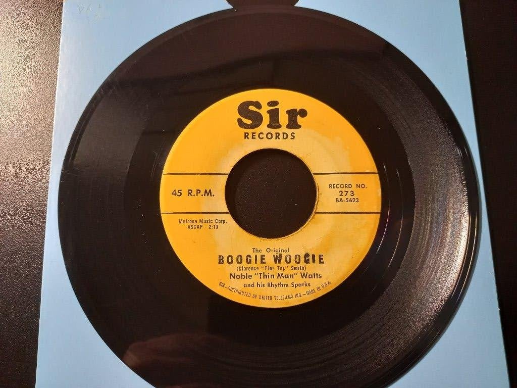 Noble "Thin Man" Watts - Boogie Woogie '7 Popcorn, R & B, Gebruikt, 7 inch, Ophalen of Verzenden, Beschermende buitenhoes