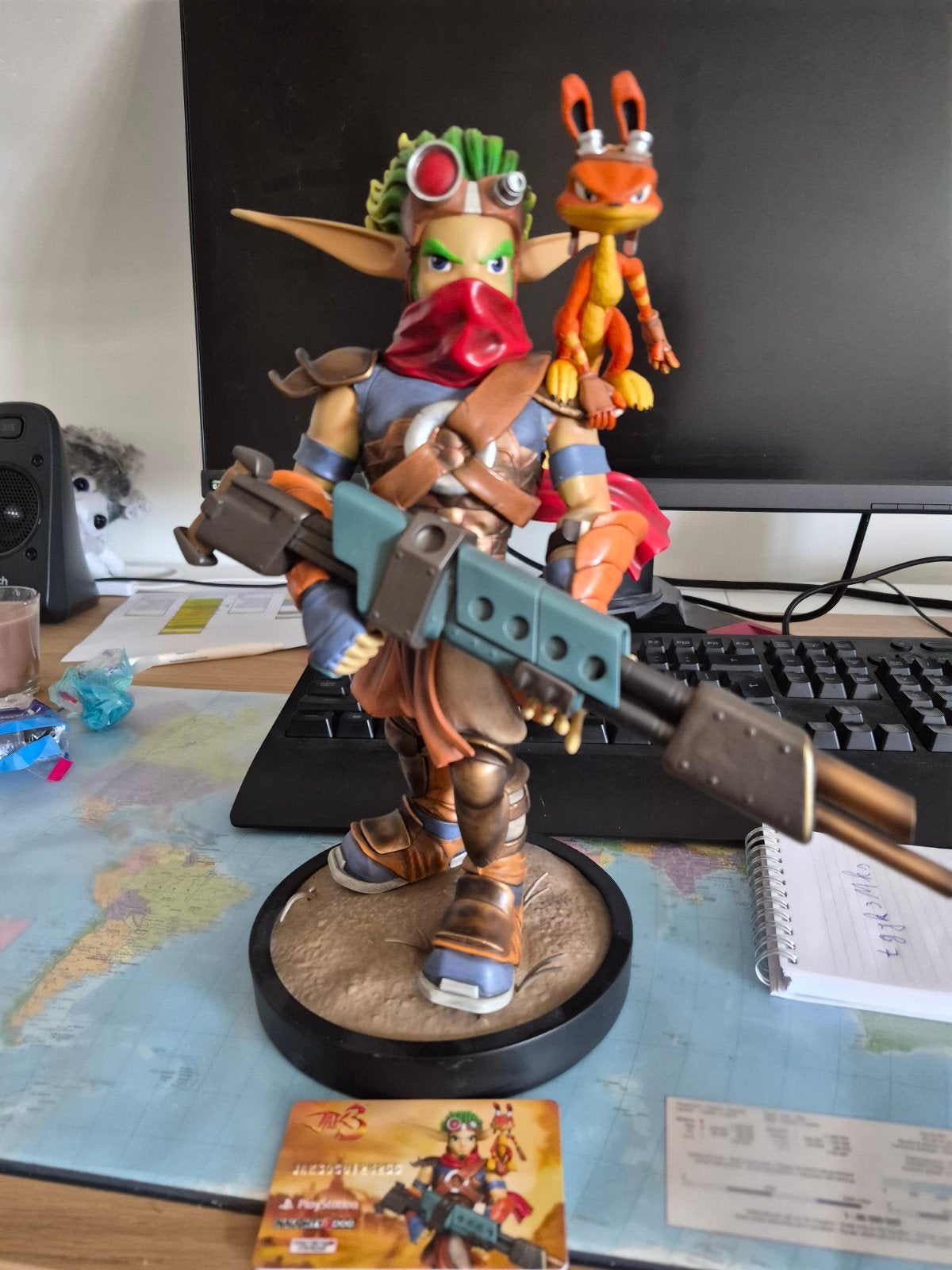 Jak 3 beeld gaming heads, Collections, Statues & Figurines, Comme neuf, Fantasy, Enlèvement ou Envoi