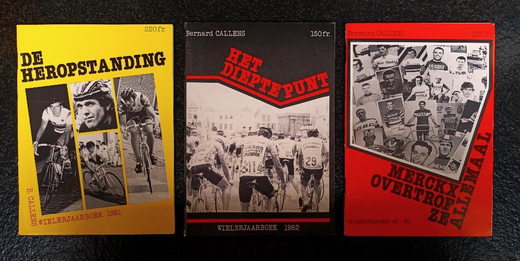 Wielerboeken (3 stuks), Boeken, Sportboeken, Verzenden, Zo goed als nieuw, Bernard Callens, Lopen en Fietsen