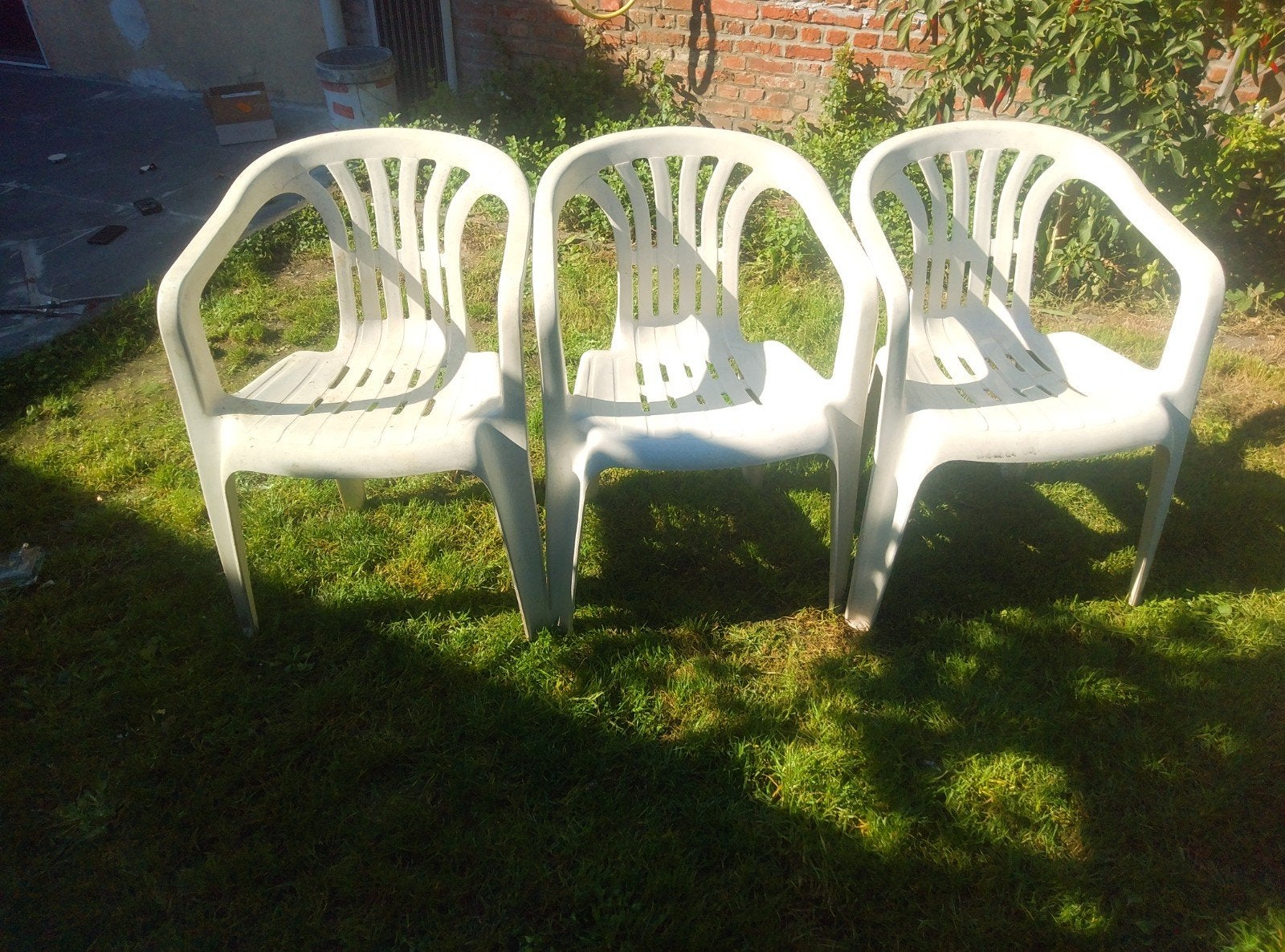 chaise (3 pièces), Jardin & Terrasse, Enlèvement, Comme neuf, Plastique, Empilable