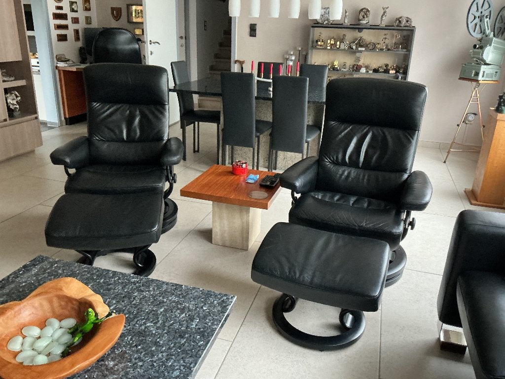 2 Lederen relaxzetel, Enlèvement, Comme neuf, Cuir