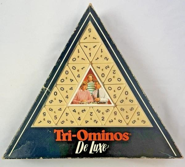 Goliath Triominos De Luxe Vintage driehoek Domino spel, Een of twee spelers, Verzenden, Zo goed als nieuw, Goliath