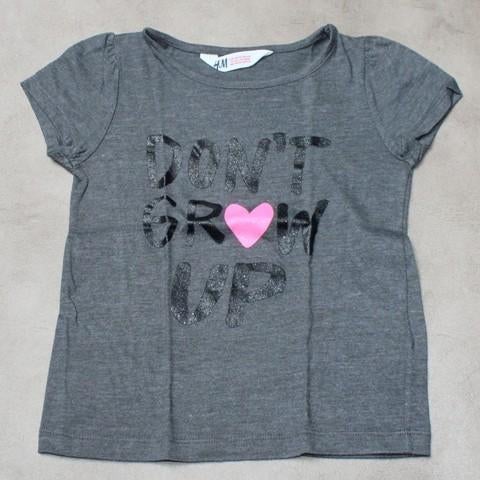 Grijze t-shirt van H&M – maat 110 - 116, Kinderen en Baby's, Kinderkleding | Maat 110, Meisje, H&M, Ophalen of Verzenden, Zo goed als nieuw