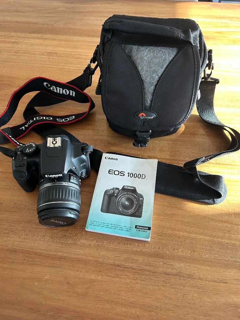Appareil photo CANON EOS 1000D, TV, Hi-fi & Vidéo, Sans zoom optique, Canon, Batterie, Comme neuf