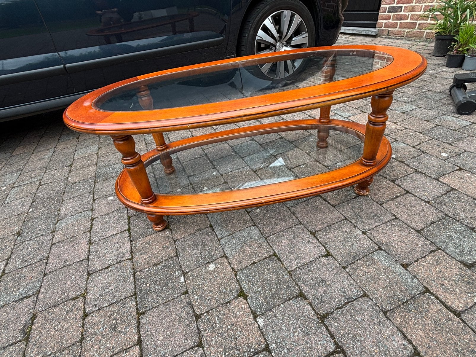 Salontafel, Enlèvement, Utilisé, Ovale, Verre