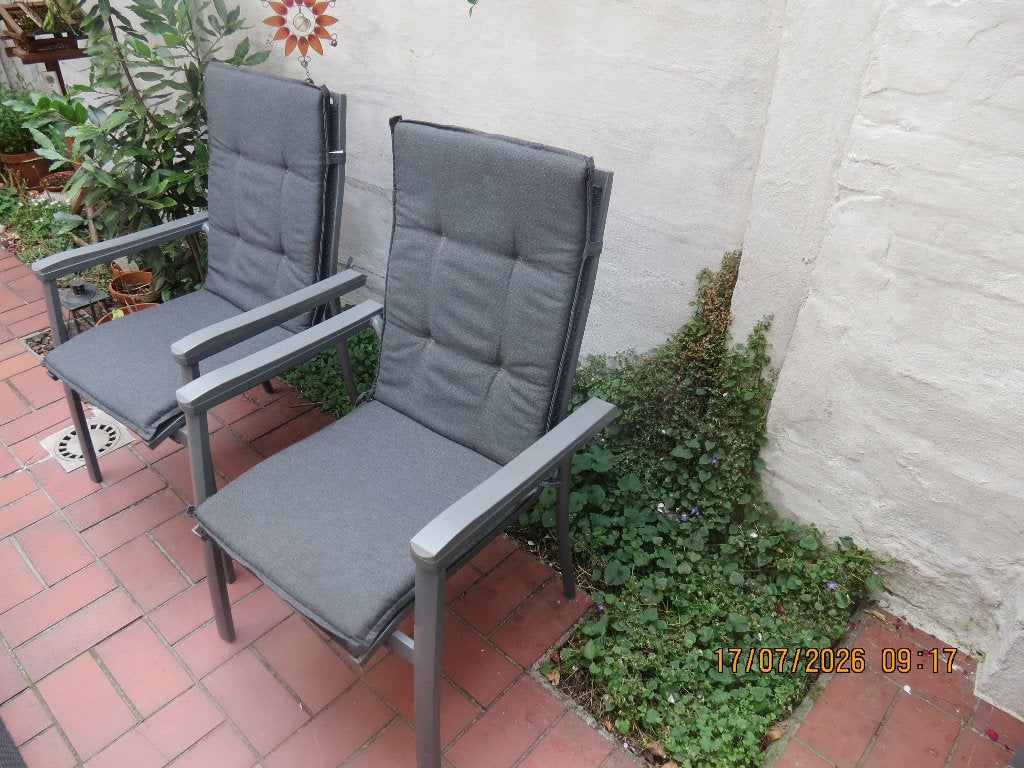 Tuinstoel, Tuin en Terras, Tuinstoelen, Ophalen, Zo goed als nieuw, Aluminium, Stapelbaar