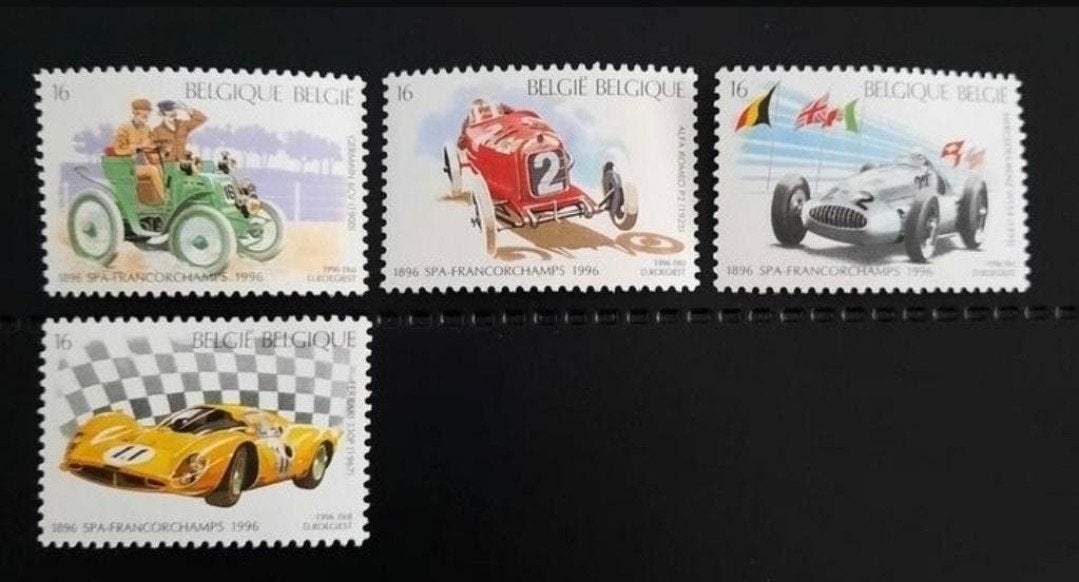 Belgique : COB 2649/52 ** Autoraces 1996., Sans timbre, Neuf, Enlèvement ou Envoi, Non oblitéré
