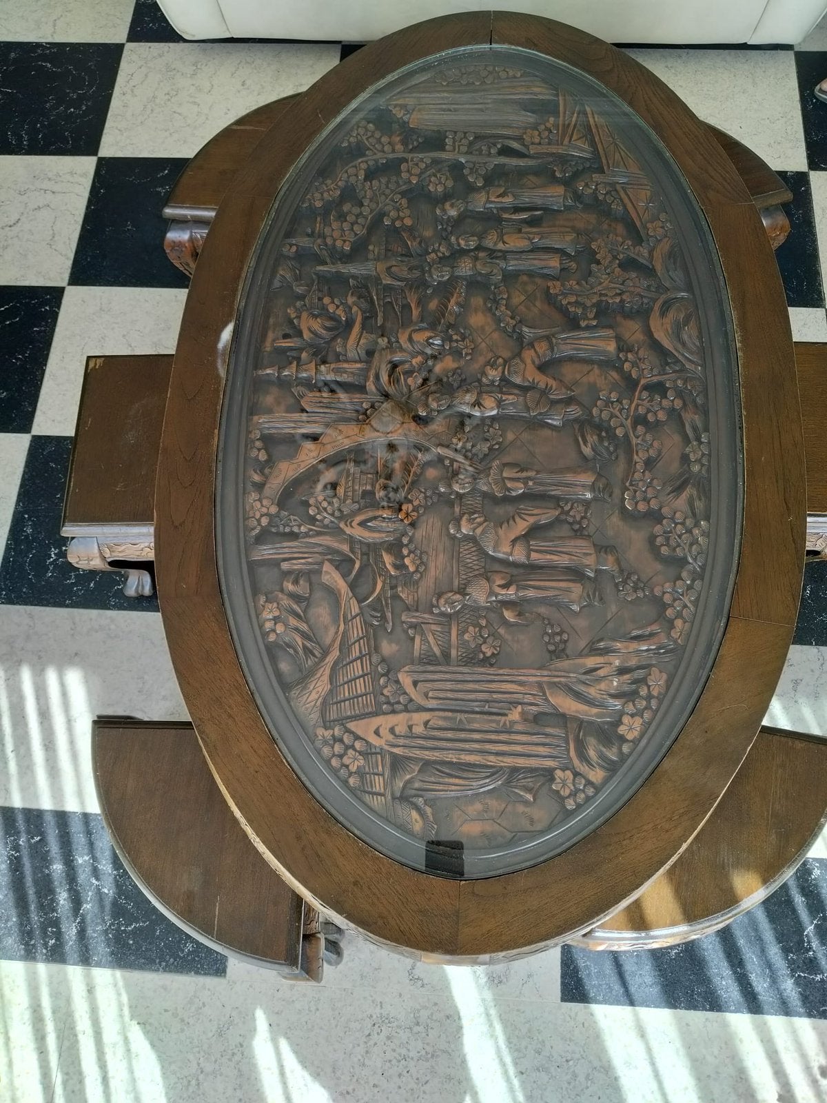 Chinese tafel, Ophalen, Gebruikt, Rond, Hout