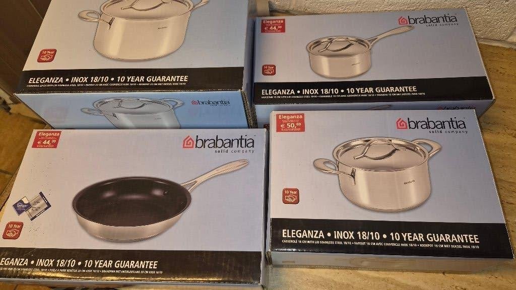 Pannenset Brabantia   nooit gebruikt, Ophalen, Nieuw, Pannenset, Keramische plaat