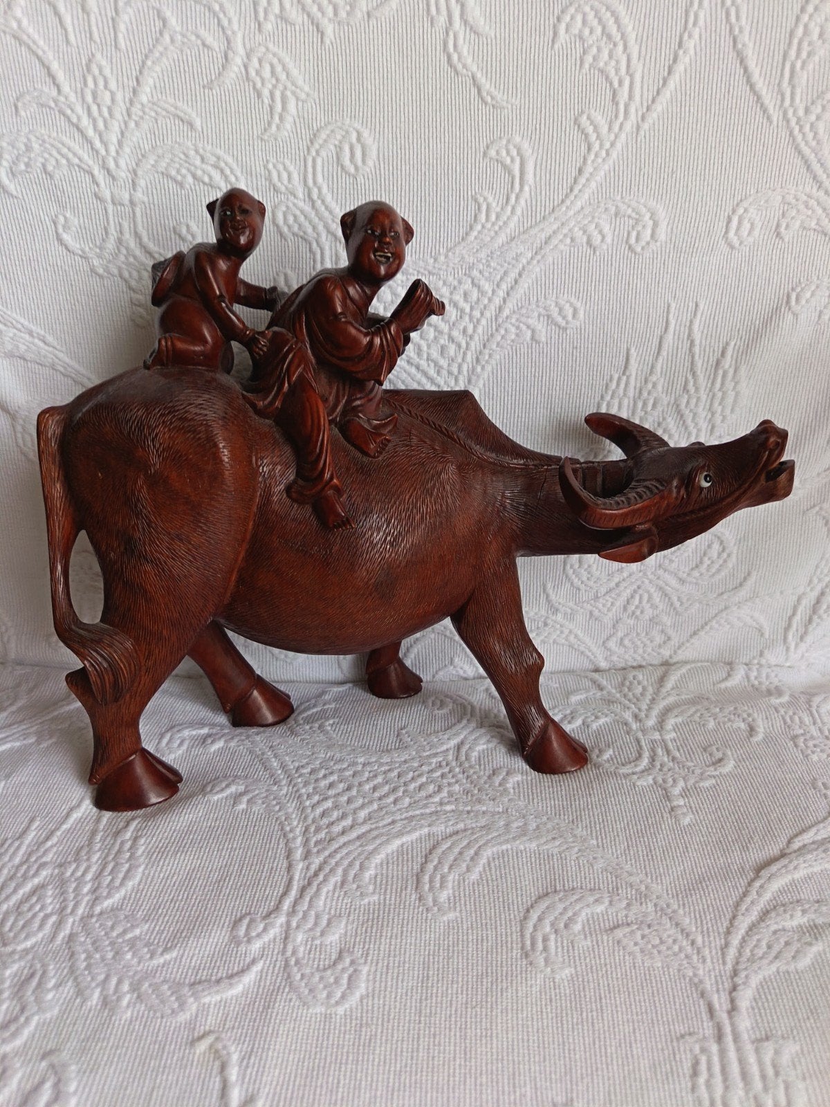 Sculpture buffle d'eau Chinois en bois 1920/30, Enlèvement ou Envoi, Bois