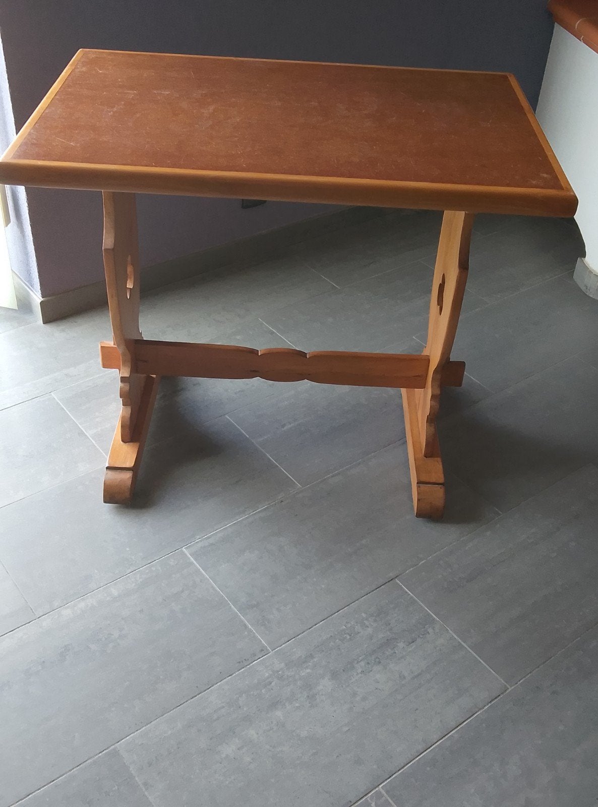 massief, vintage,kaart / cafétafel, Ophalen