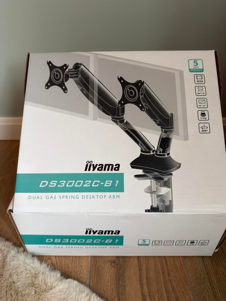 iiyama DS3002C‑B1– support double moniteur / fixation bureau, Enlèvement ou Envoi, Comme neuf