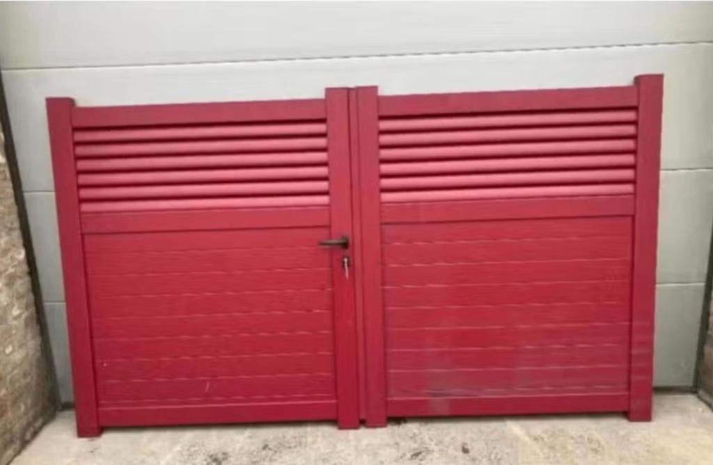 aluminium Rode Poort (265 cm breed), Tuin en Terras, Tuinpoorten, Ophalen, Gebruikt, Aluminium