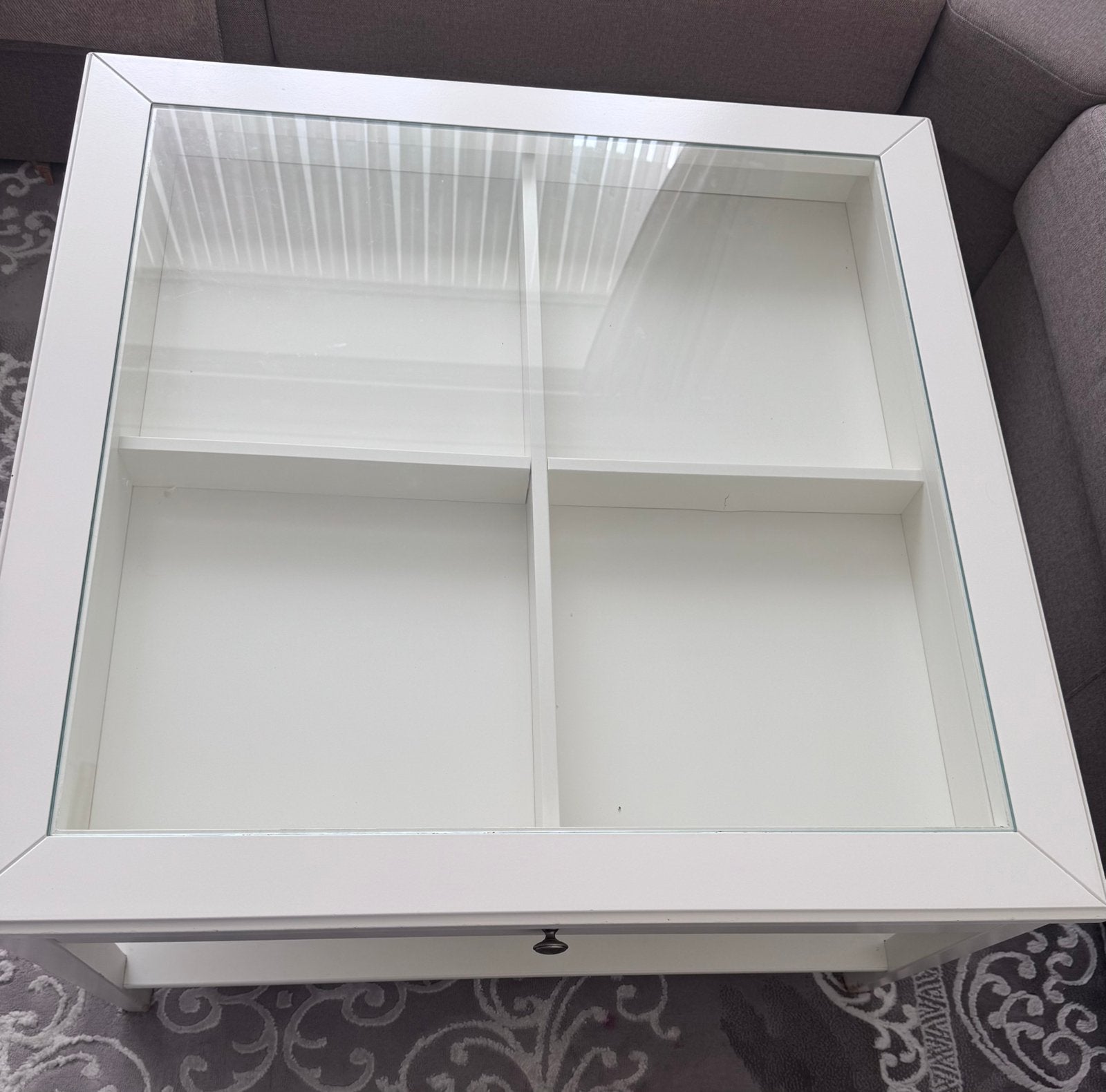 Salon tafel met glas, Ophalen, Gebruikt, Glas