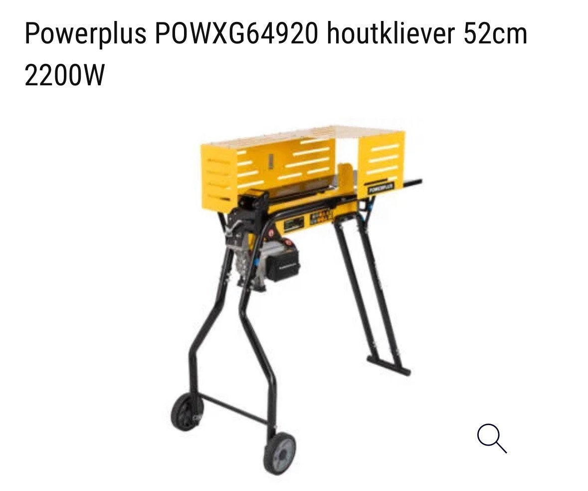 Powerplus houtkliever  5.4 ton, Tuin en Terras, Ophalen, Gebruikt, Elektrisch, Liggend
