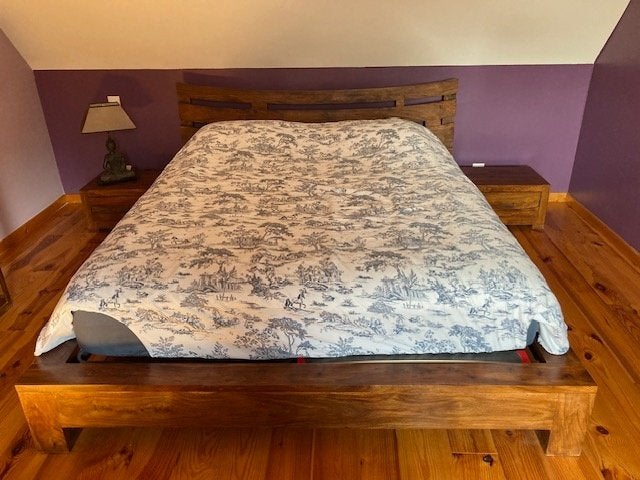 chambre à coucher en Palissandre, Maison & Meubles, Enlèvement, Comme neuf, Deux personnes, Exotique