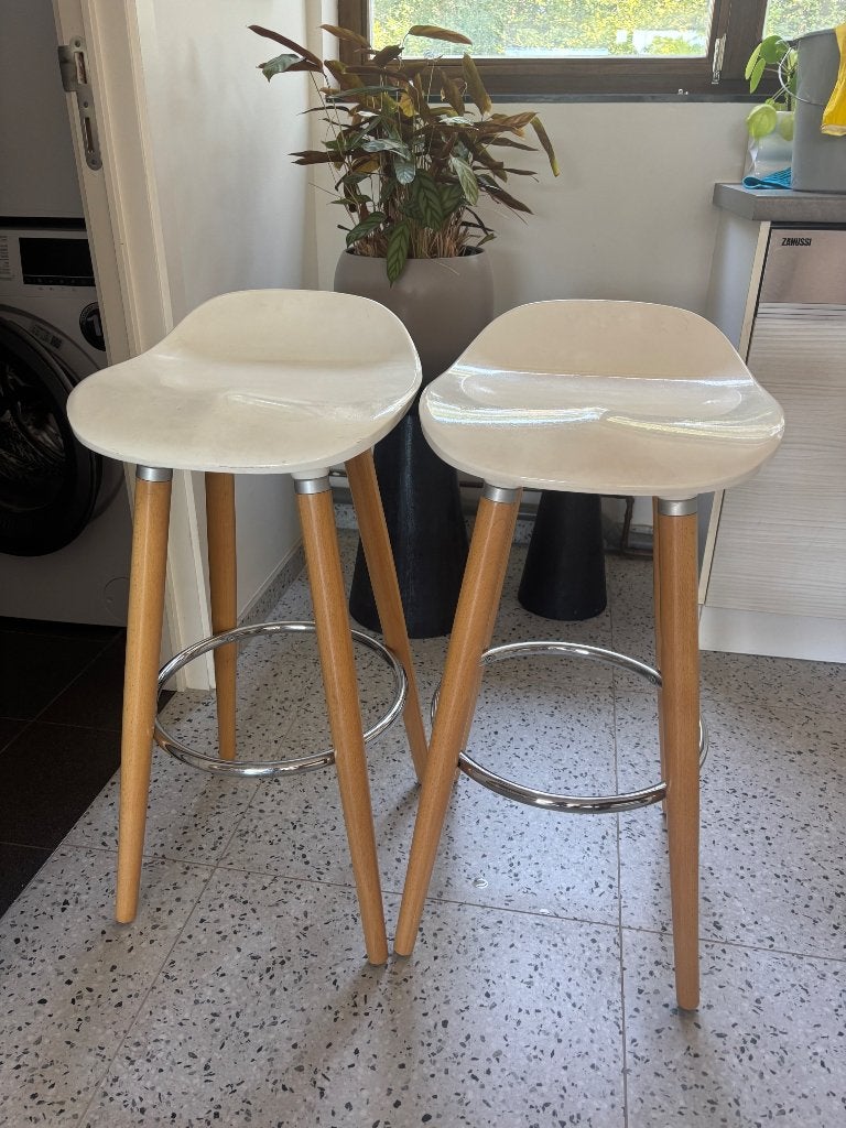 2x barkruk, Huis en Inrichting, 2 krukken, Ophalen, Gebruikt, Hout