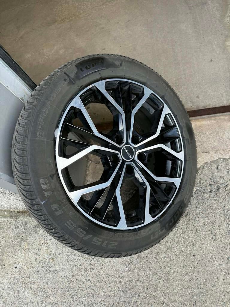 Pack 4 roues 215/55 R18, Autos : Pièces & Accessoires, Pneus & Jantes, Enlèvement, Pneus hiver, Pneu(s)