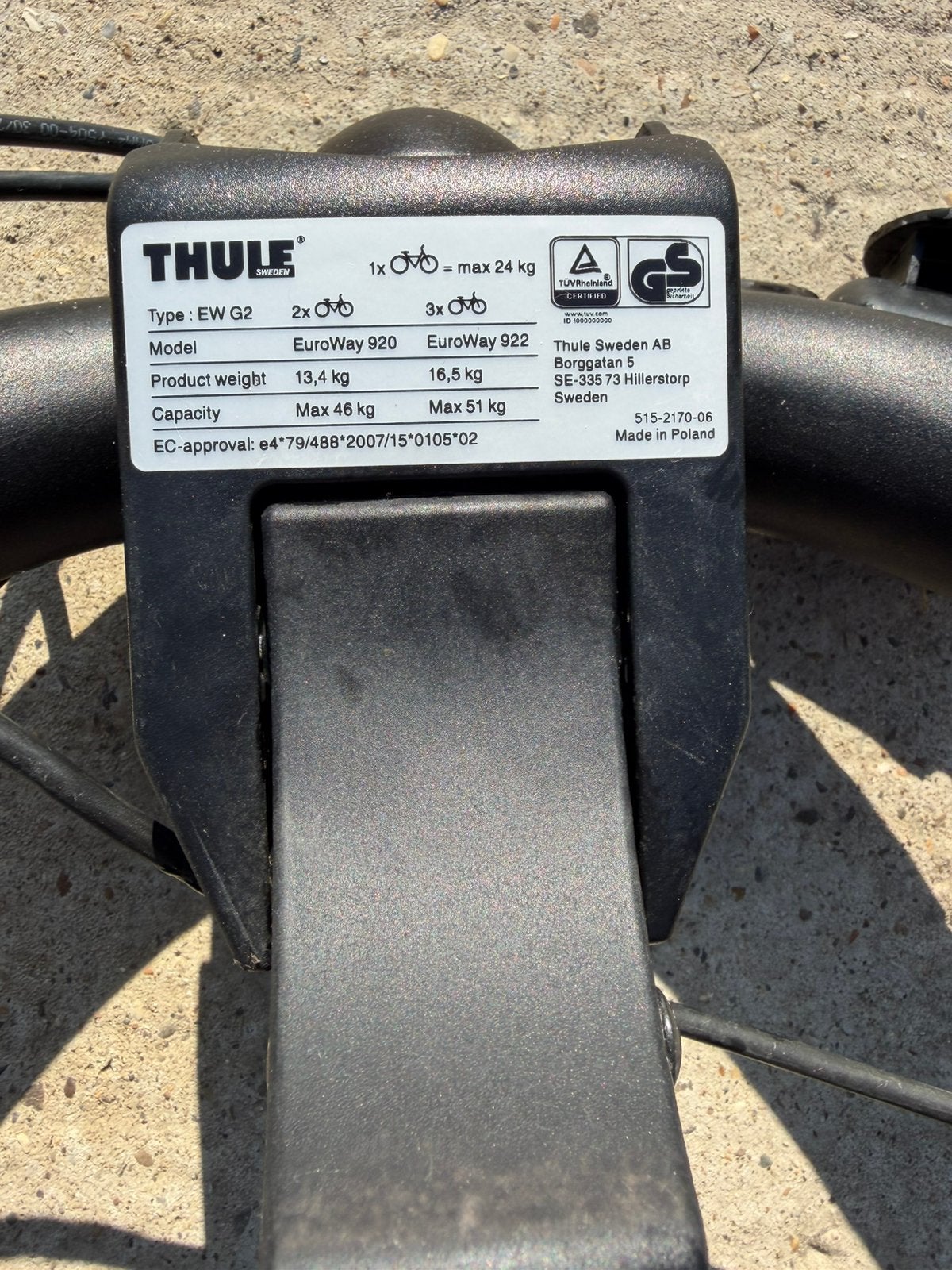Thule fietsendrager, Ophalen, 2 fietsen, Gebruikt, Trekhaakdrager