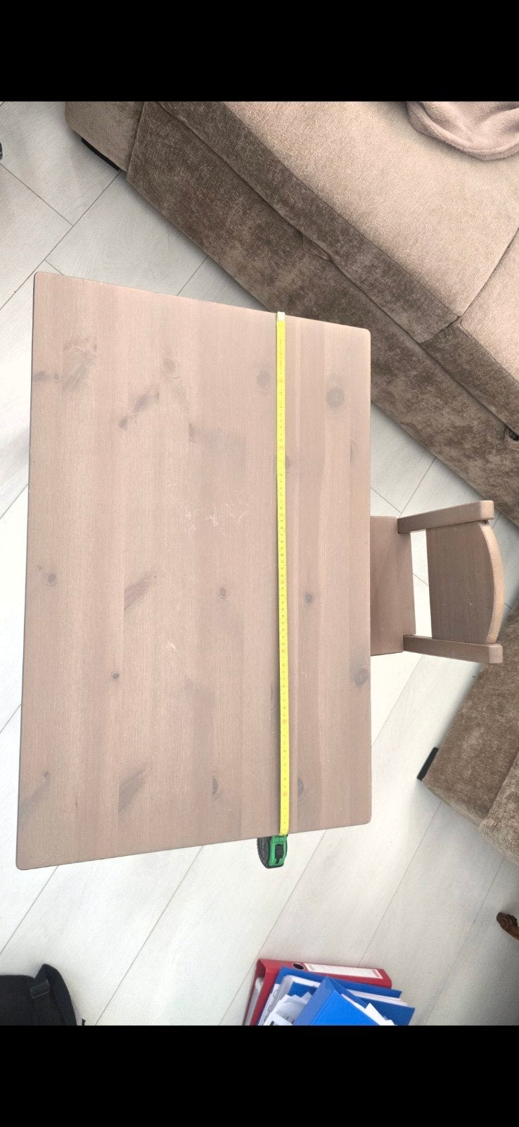 Table et chaise pour enfants, Enlèvement