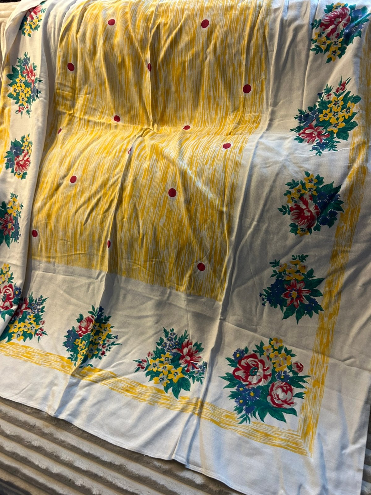 Nappe vintage pour table  carre, Maison & Meubles, Nappe, Enlèvement ou Envoi, Utilisé, Carré