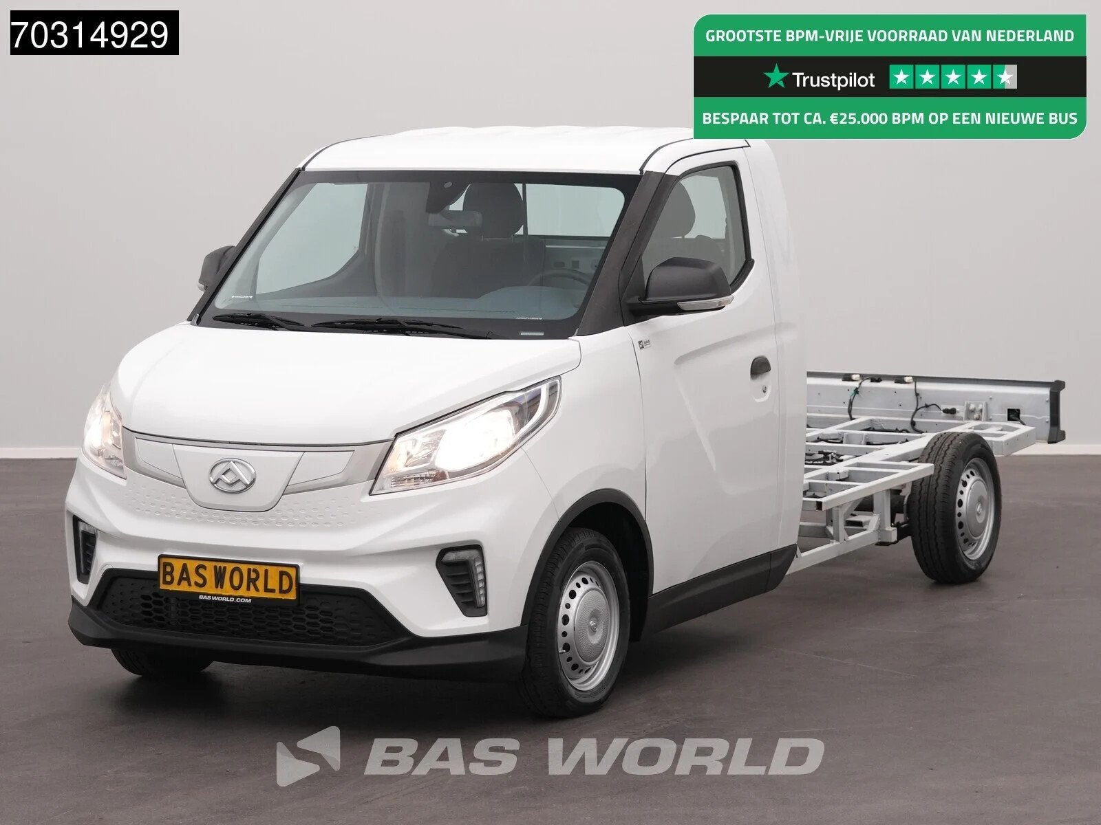 Maxus eDeliver 3 50 Kwh 327km WLTP Stad Chassis Cabine 100%, Auto's, Bestelwagens en Lichte vracht, 150 kg, Maxus, Wit, Nieuw
