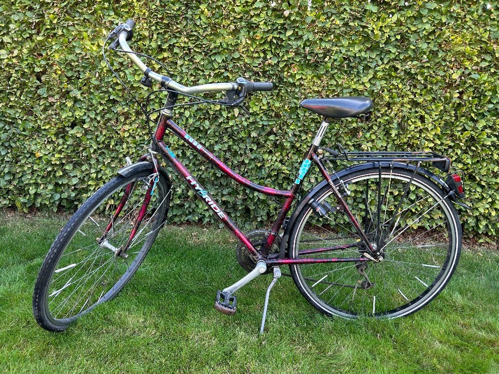 damesfiets, Fietsen en Brommers, Gebruikt, Velgrem, (Extra) lage instap, 47 tot 50 cm
