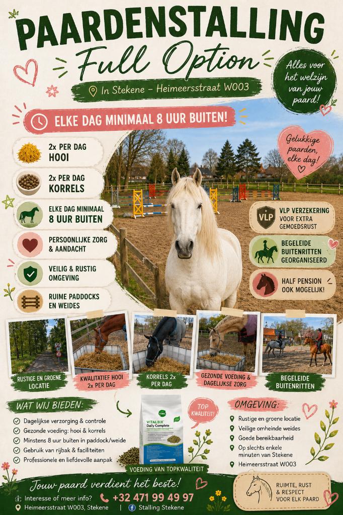 Pensionstalling, Animaux & Accessoires, Box & Pâturages, Mise à l'étable