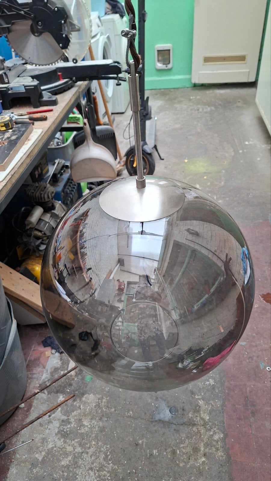 Glasen bol lamp 40cm diameter, Ophalen