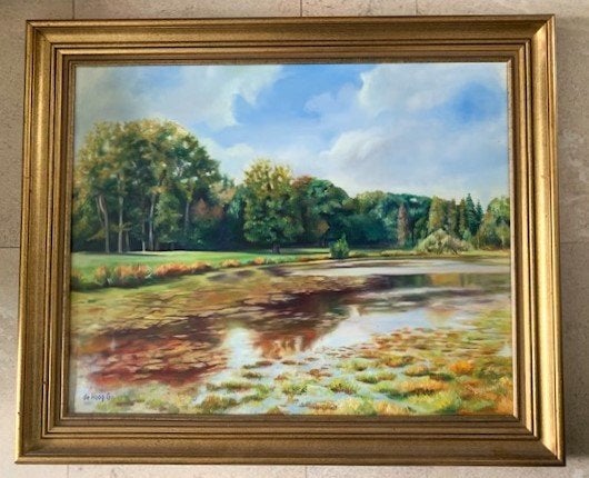 Paysage de parc vers 1980 - Guido De Hoog né en 1954 Wilrijk, Enlèvement ou Envoi
