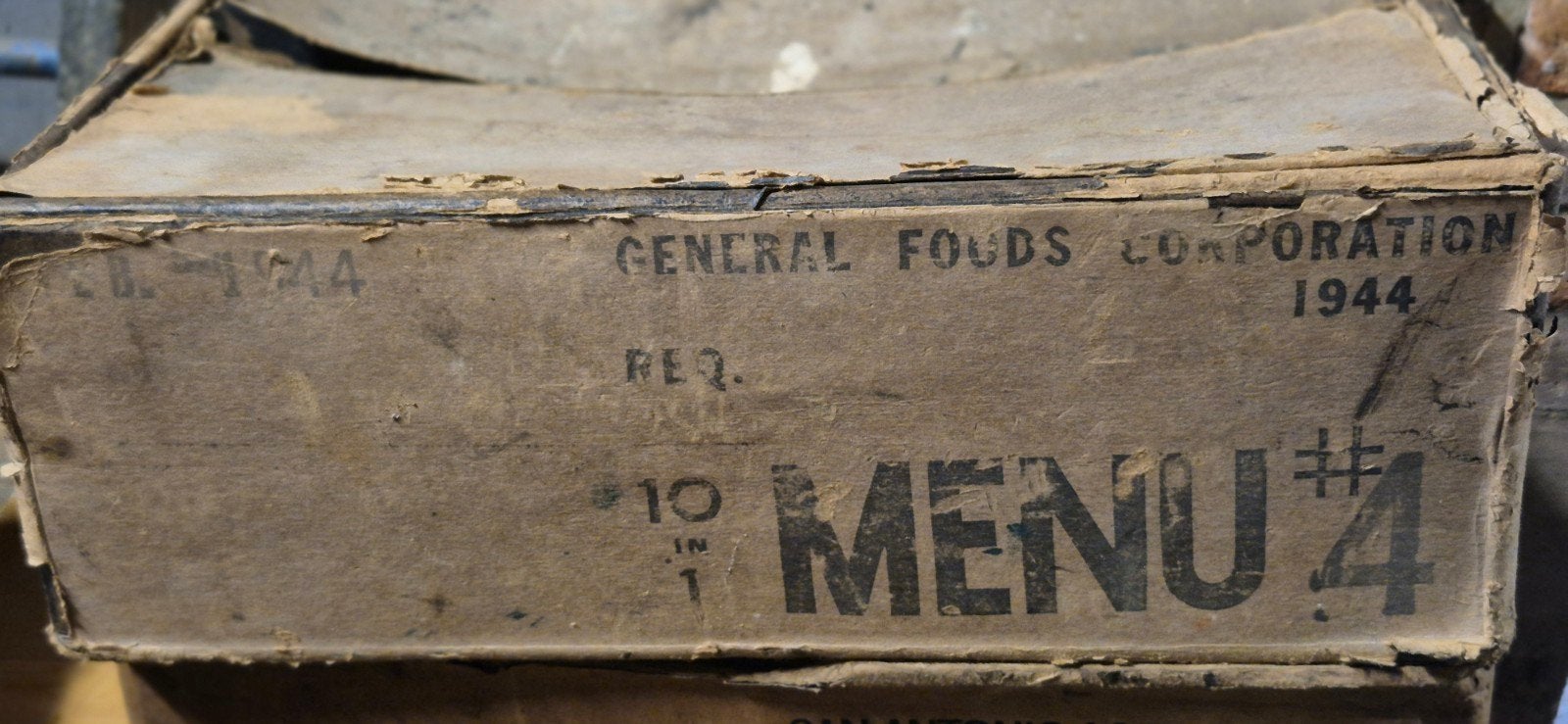 1944 Carton Menu 4 10 en 1, Enlèvement ou Envoi, Armée de terre, Autres types