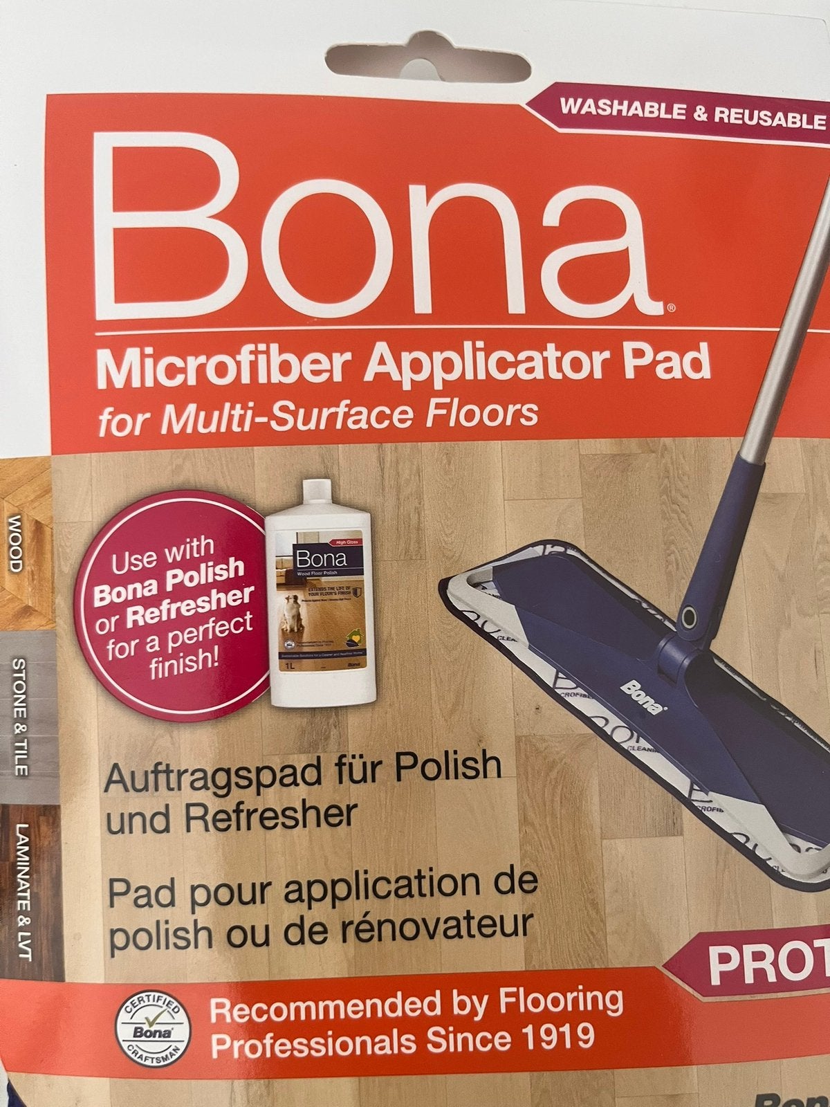 Bona Microfiber applicatorpad x2, Ophalen of Verzenden, Zo goed als nieuw