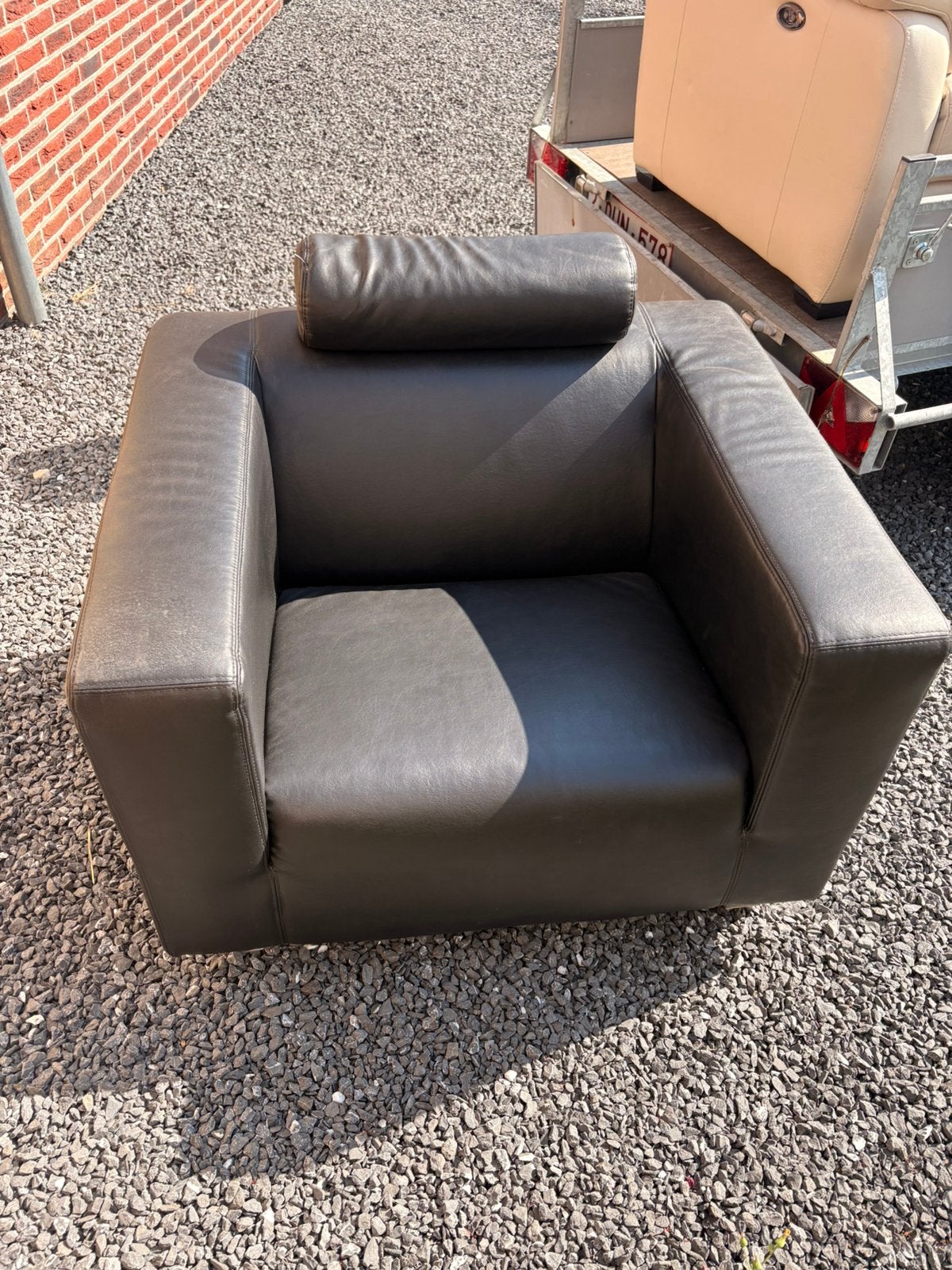 Zwarte stoel, Huis en Inrichting, Fauteuils, Ophalen, Zo goed als nieuw