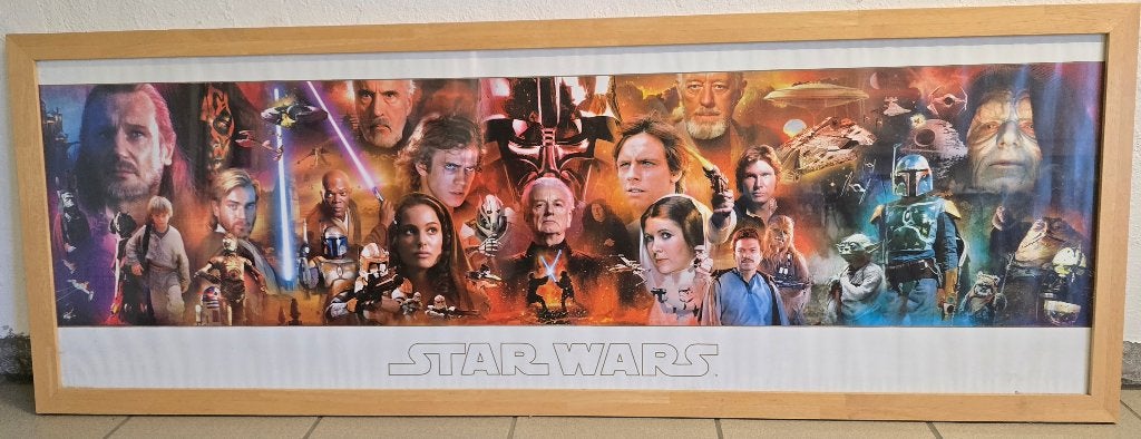 Poster Star Wars in kader, Ophalen, Zo goed als nieuw, Boek of Poster