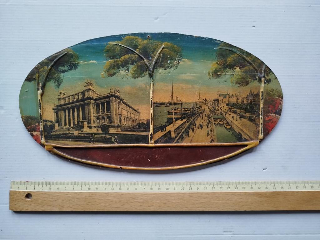Ancien panneau en relief Anvers, Antiquités & Art, Curiosités & Brocante, Enlèvement ou Envoi