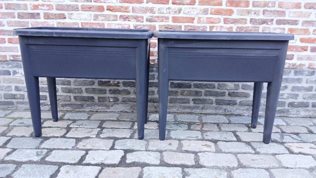 2 kruiden-groenten bakken-Elho-75,5x37 diep27,5cm-zwart, Tuin en Terras, Ophalen, Gebruikt