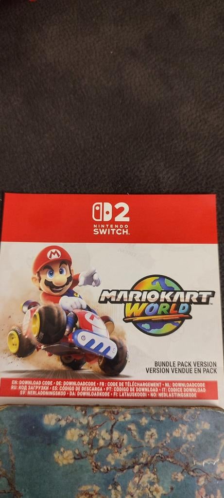 Mario kart world download code Nintendo switch 2, Ophalen of Verzenden