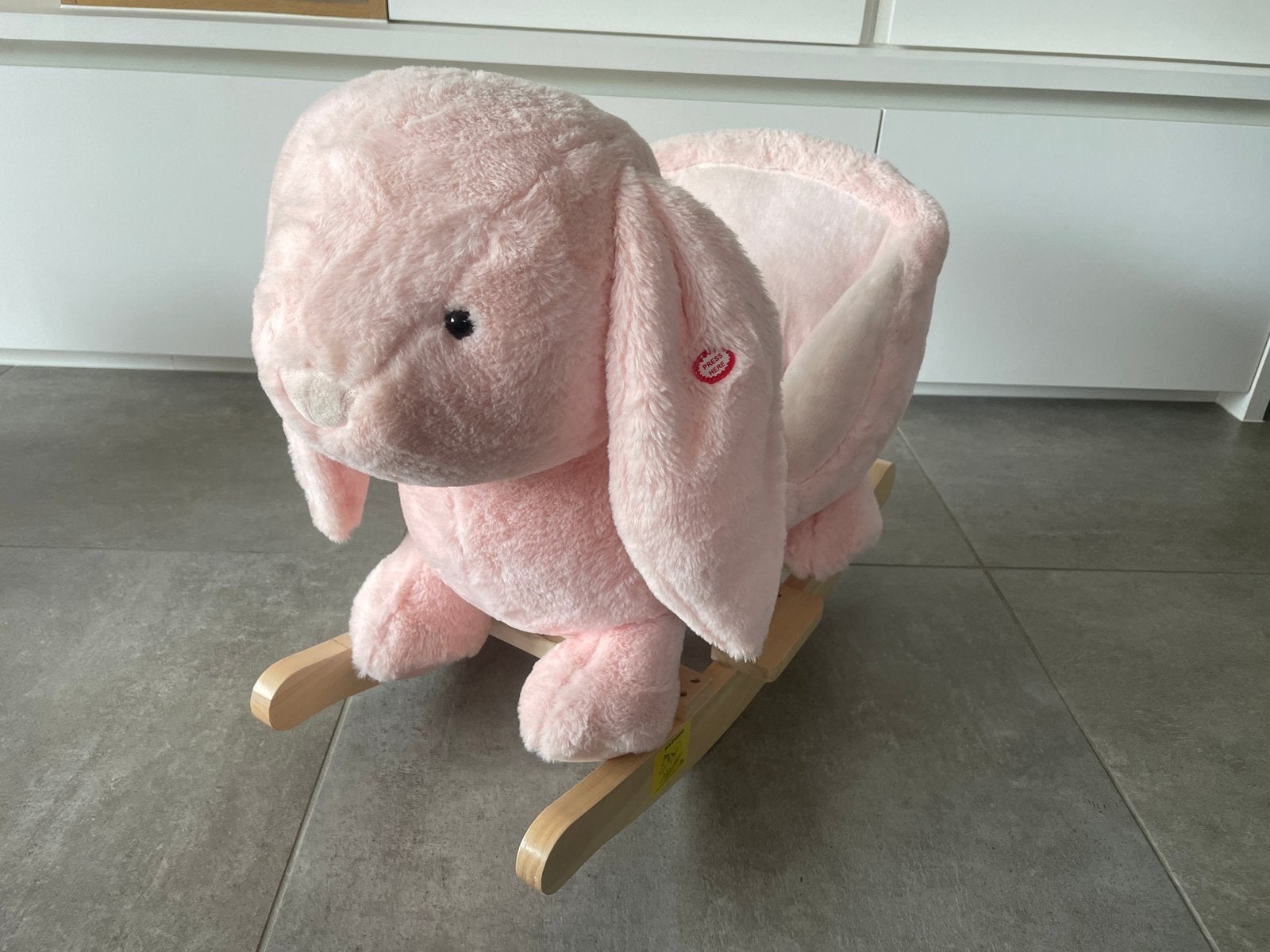 Hobbelpaard schommelpaard konijn roze, Ophalen, Nieuw