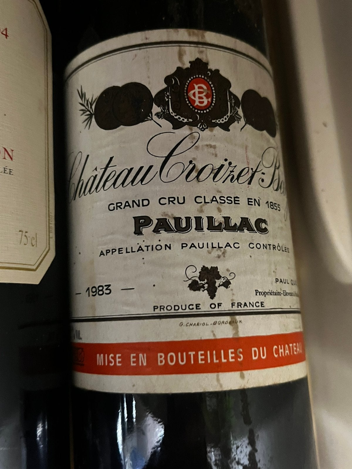 Chateau Croiset Bages 1983, Ophalen, Zo goed als nieuw