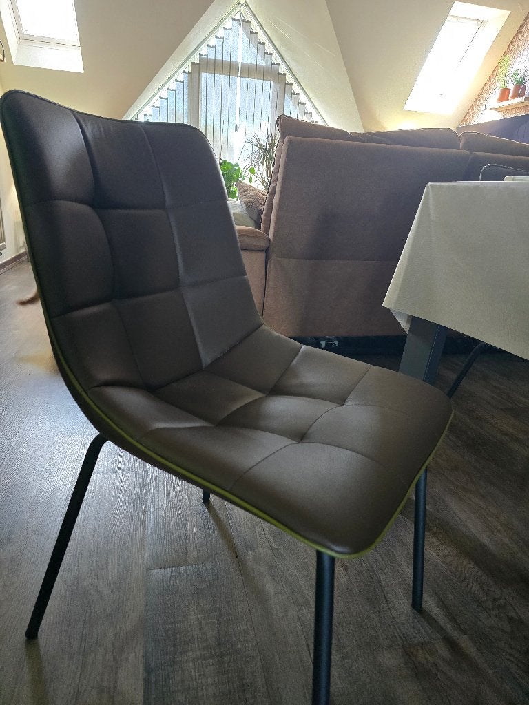 Stoelen 6 stuks Gratis, Huis en Inrichting, Stoelen, Ophalen, Gebruikt, Bruin, Modern