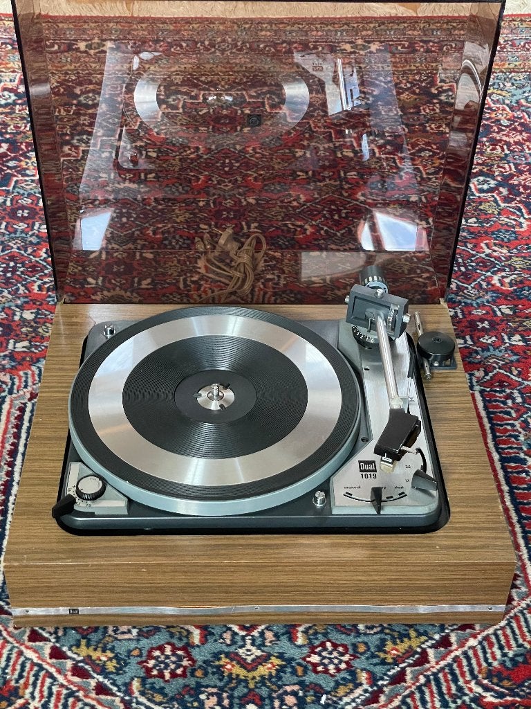 Dual 1019 Platenspeler met stofkap, Ophalen, Gebruikt, Automatisch, Platenspeler
