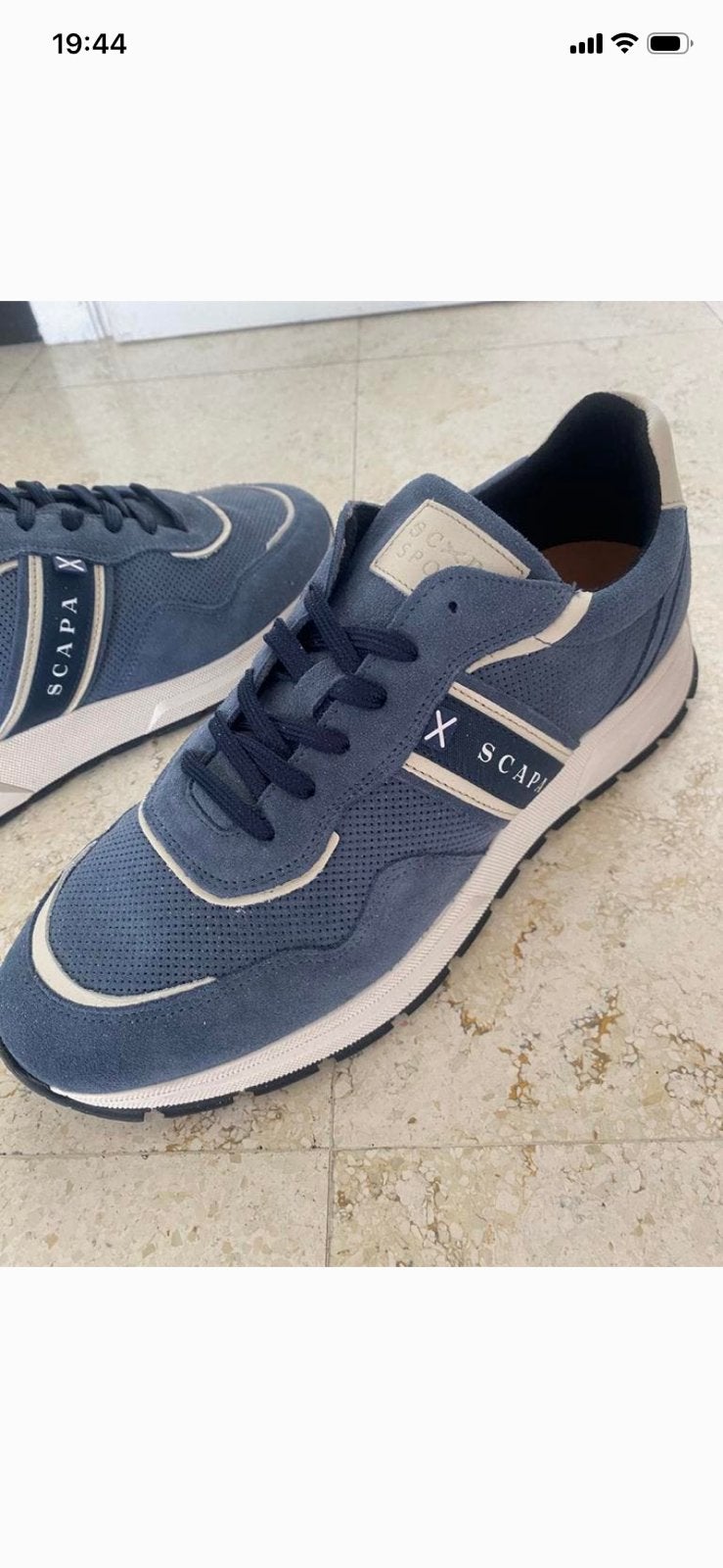 Scapa heren schoenen sneakers blauw nieuw !, Verzenden, Zo goed als nieuw, Blauw, Sneakers