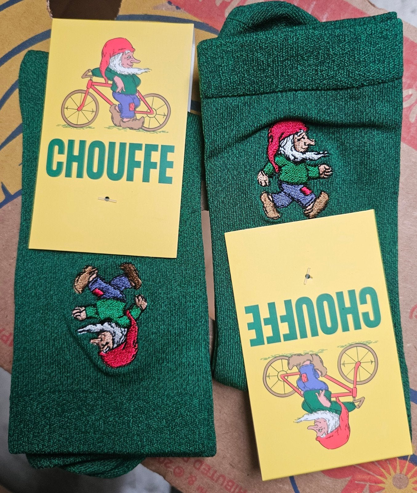Chaussettes de vélo vertes Chouffe NEW, Enlèvement ou Envoi