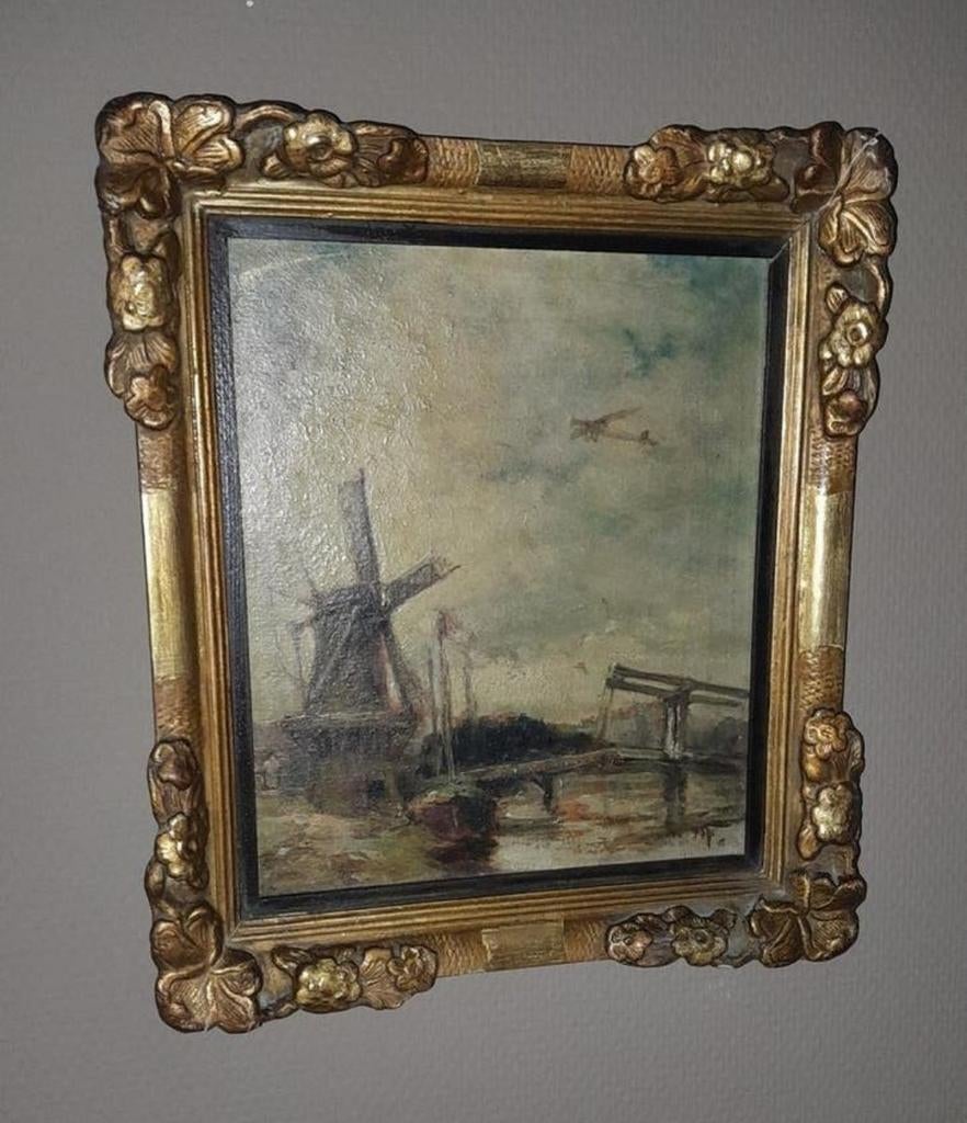 Ancien petit tableau signé, Antiquités & Art