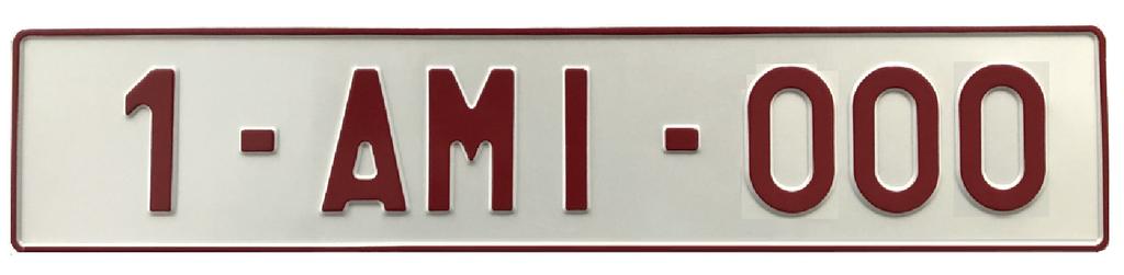 Plaque immatriculation sans B, Autos : Divers, Tuning & Styling, Enlèvement ou Envoi, ., ., .